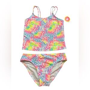 THE CHILDREN’S PLACE girls neon colors 2-Piece Tankini Swimsuit set 16/XXL NWT
